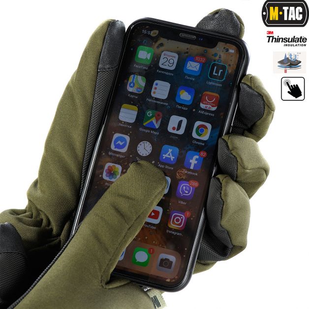 M-Tac перчатки Soft Shell Thinsulate Olive