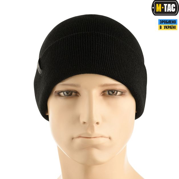 M-Tac шапка тонкая вязка 100% акрил Black
