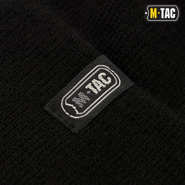 M-Tac шапка тонкая вязка 100% акрил Black
