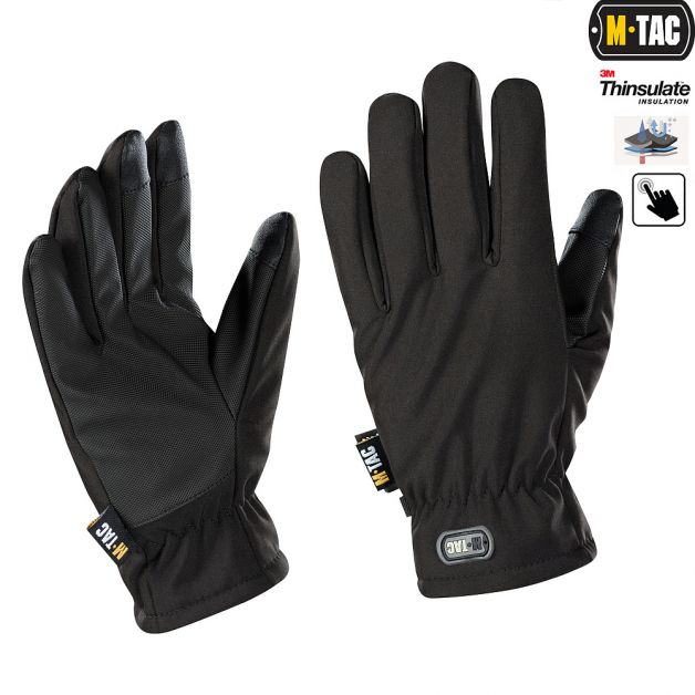 M-Tac перчатки Soft Shell Thinsulate Black