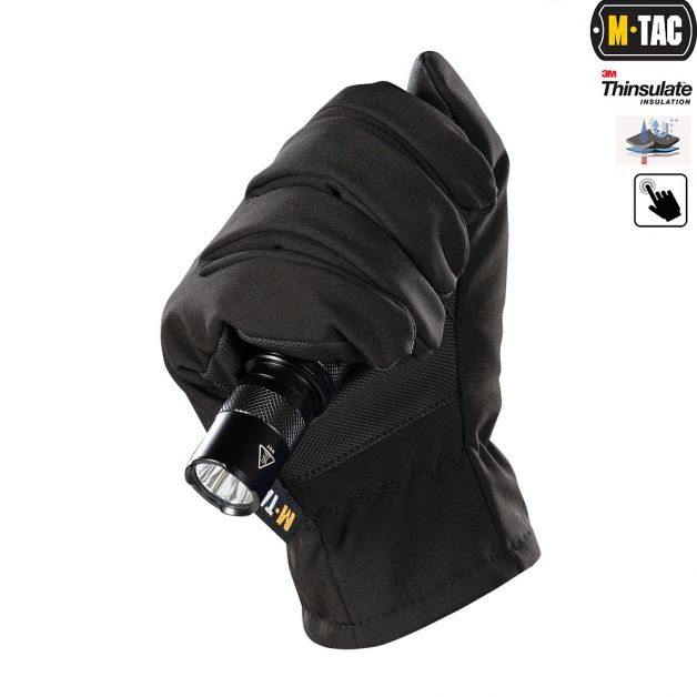 M-Tac перчатки Soft Shell Thinsulate Black