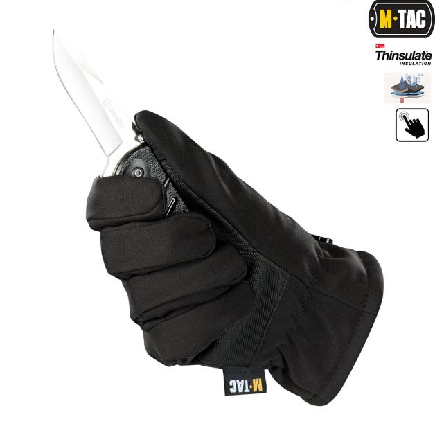 M-Tac перчатки Soft Shell Thinsulate Black
