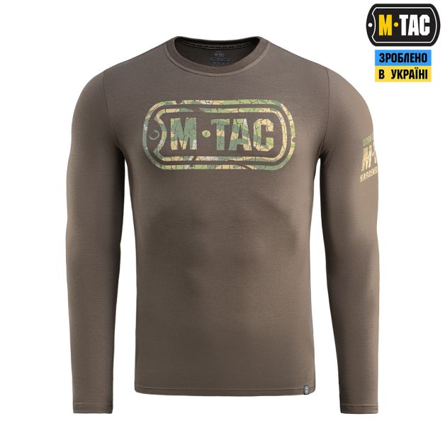 M-Tac футболка Logo длинный рукав Dark Olive
