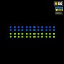 M-Tac нашивка флаг Украины 25х80 Laser Cut Black/Yellow/Blue/GID