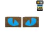 M-Tac нашивка Tiger Eyes Laser Cut (пара) Coyote/Blue/GID
