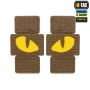 M-Tac нашивка Tiger Eyes Laser Cut (пара) Coyote/Yellow/GID