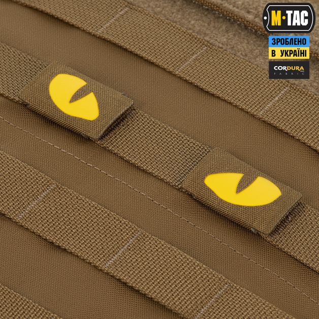 M-Tac нашивка Tiger Eyes Laser Cut (пара) Coyote/Yellow/GID