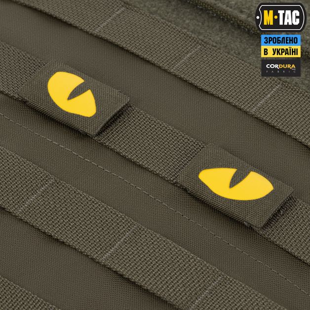 M-Tac нашивка Tiger Eyes Laser Cut (пара) Ranger Green/Yellow/GID