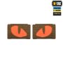 M-Tac нашивка Tiger Eyes Laser Cut (пара) Coyote/Red/GID