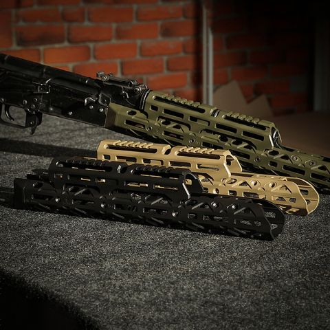 Крук цевье для АК длинное с креплением M-Lok и длинным верхним мостом Black