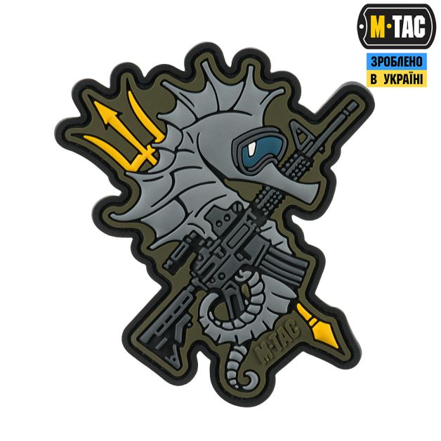M-Tac нашивка Морской Конек (PVC) coyote