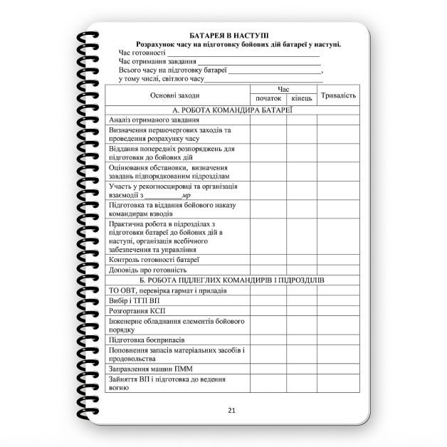 Ecopybook Tactical Блокнот командира батареи