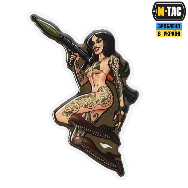 M-Tac наклейка об'ємна Tactical girl №9 РПГ Скандинавик