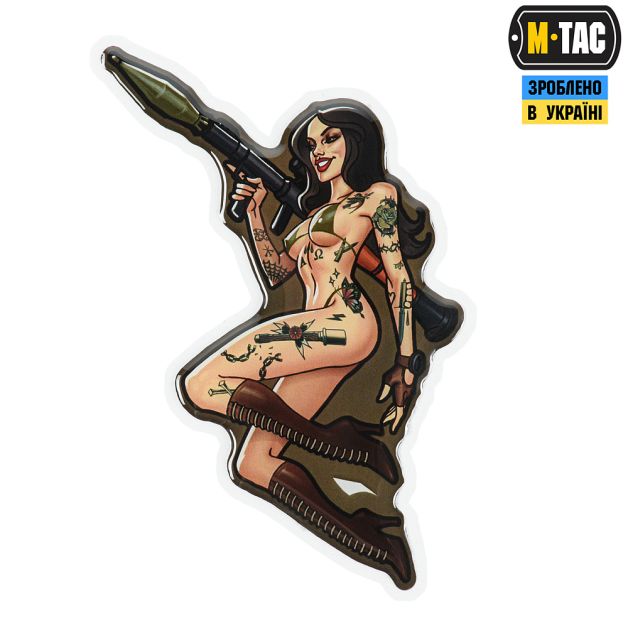 M-Tac наклейка об'ємна Tactical girl №9 РПГ Хулиган