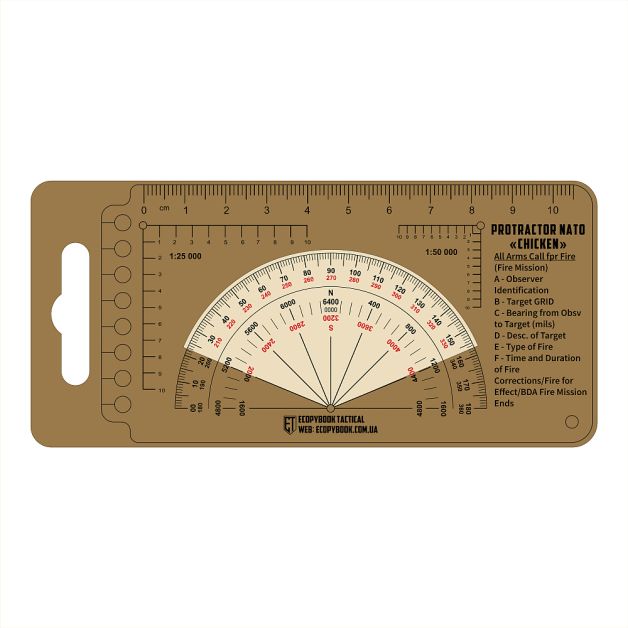 Ecopybook Tactical линейка Protractor NATO "Chicken"