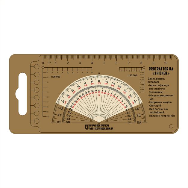 Ecopybook Tactical линейка Protractor UA "Chicken"