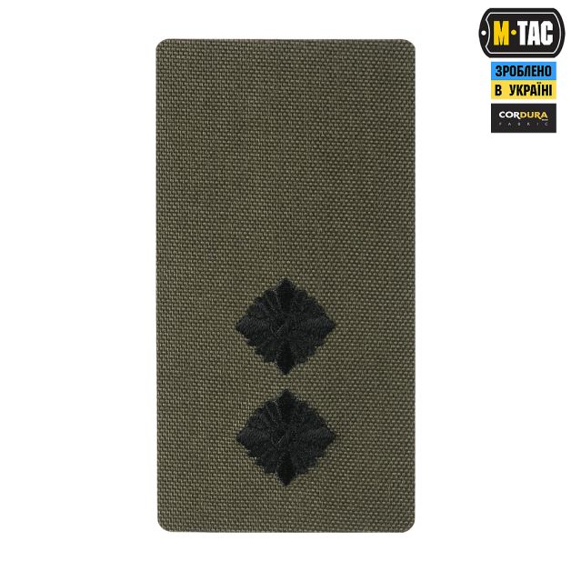M-Tac погон на липучке Лейтенант (вишивка) Ranger Green
