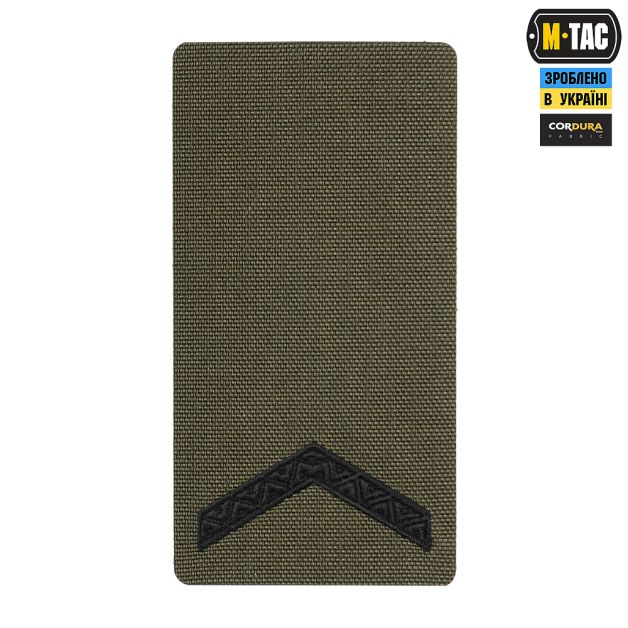 M-Tac погон на липучке Старший солдат (вишивка) Ranger Green