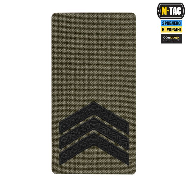 M-Tac погон на липучке Сержант (вишивка) Ranger Green