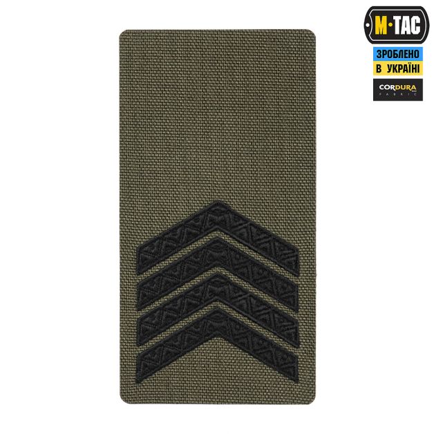 M-Tac погон на липучке Старший сержант (вишивка) Ranger Green