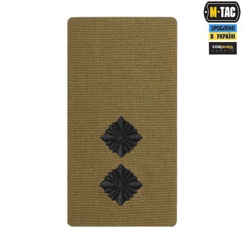 M-Tac погон на липучці Лейтенант (вишивка) Coyote