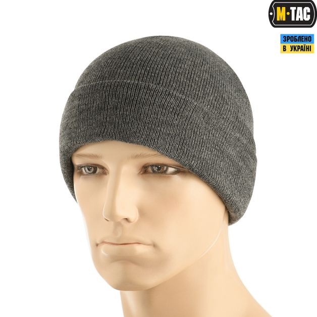 M-Tac шапка тонкая вязка 100% акрил Grey