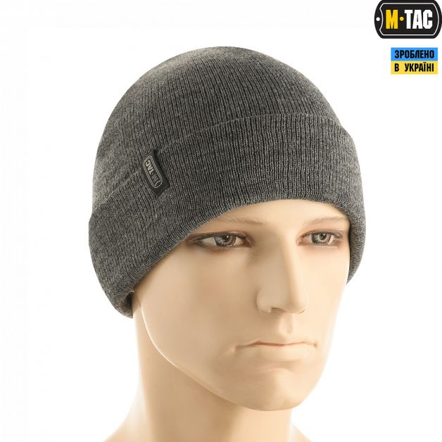 M-Tac шапка тонкая вязка 100% акрил Grey