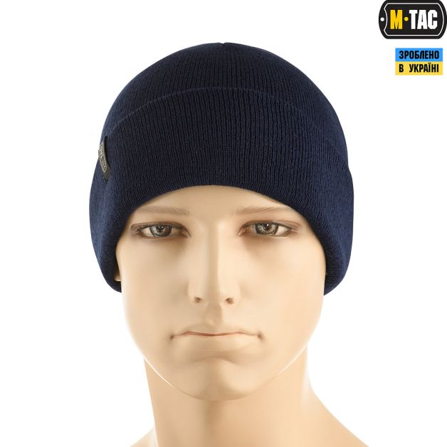 M-Tac шапка тонкая вязка 100% акрил Dark Navy Blue