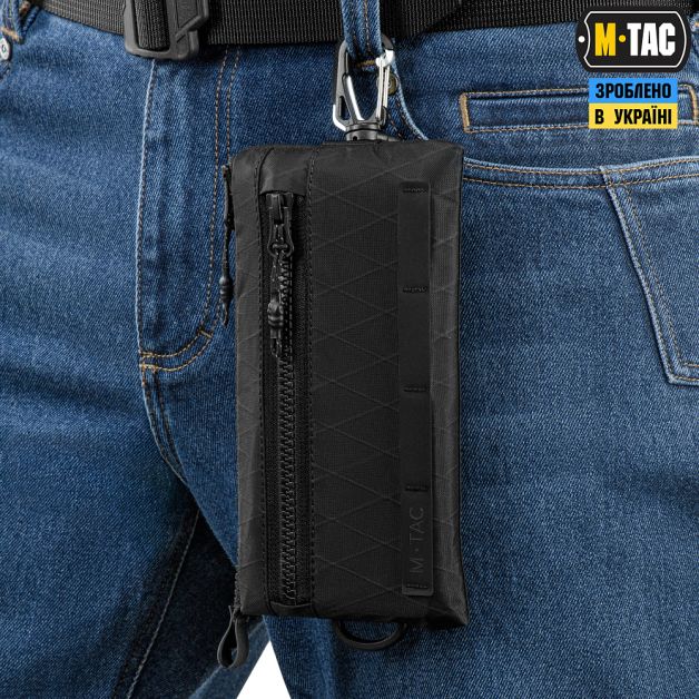 M-Tac кошелек с горизонтальный с карабином X-PAC Elite Black