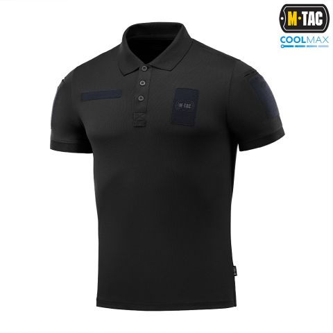 M-Tac поло Elite Tactical Coolmax Black/Dark Navy Blue