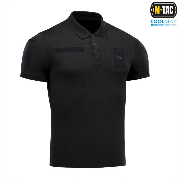 M-Tac поло Elite Tactical Coolmax Black/Dark Navy Blue