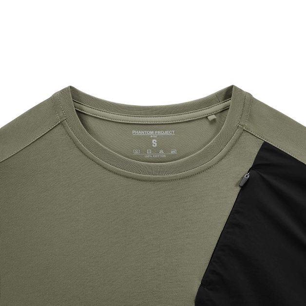 Phantom Project/M-Tac футболка Long Zipper combo Cotton Nylon Light Olive