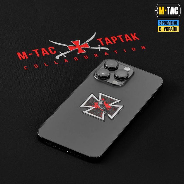 M-Tac футболка Лицарський хрест front Black
