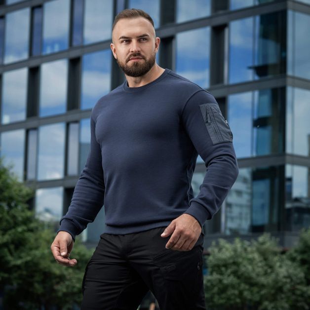 M-Tac свитшот Nylon Pocket Cotton Hard Indigo Blue
