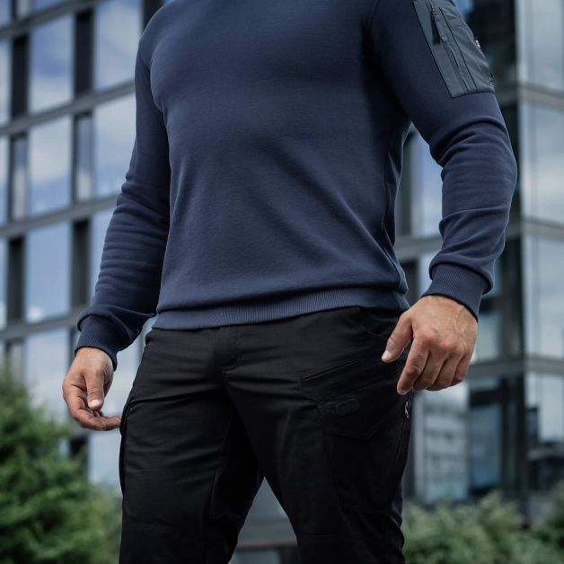 M-Tac свитшот Nylon Pocket Cotton Hard Indigo Blue
