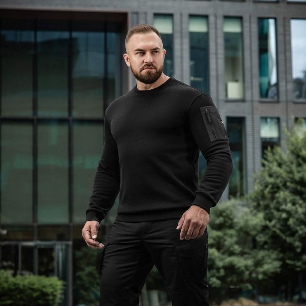 M-Tac свитшот Nylon Pocket Cotton Hard Black