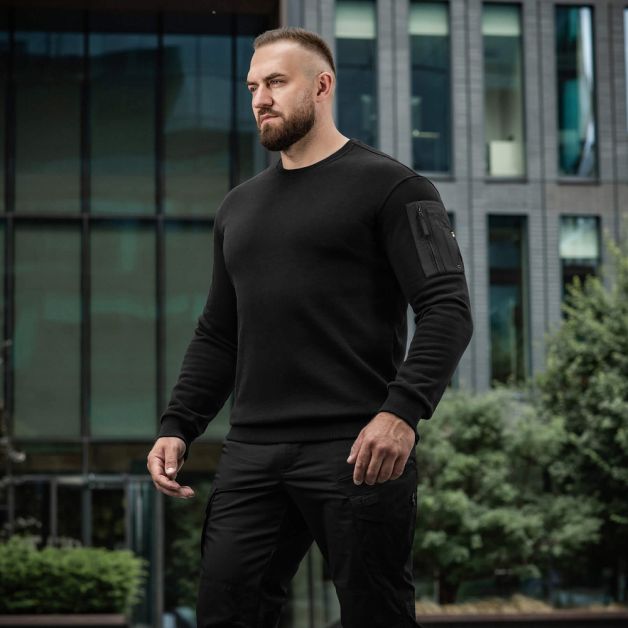 M-Tac свитшот Nylon Pocket Cotton Hard Black