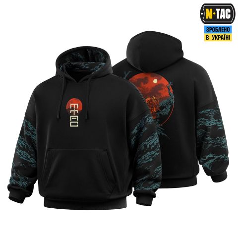 M-Tac кофта Hoodie Two samurai Oversize Cotton Hard Black