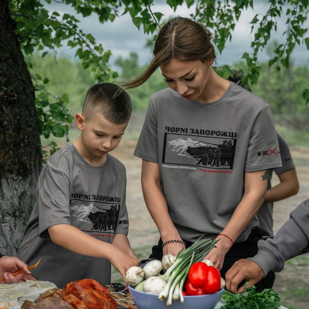 M-Tac футболка Чорні Запорожці Light Grey