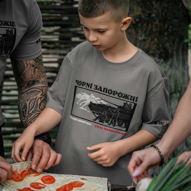 M-Tac футболка Чорні Запорожці Light Grey