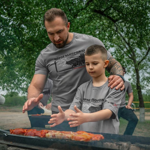 M-Tac футболка Чорні Запорожці Light Grey