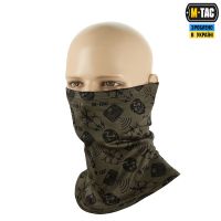 M-Tac шарф-труба микрофлис Drone Pattern Dark Olive