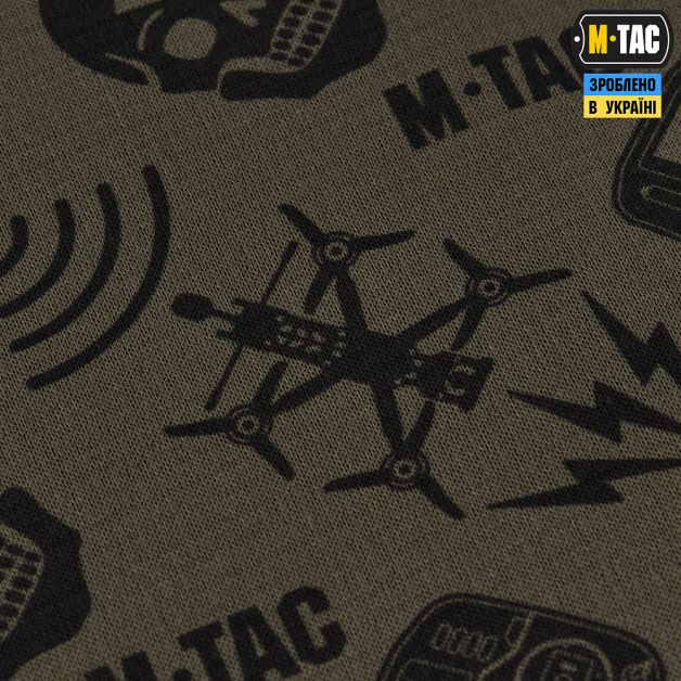 M-Tac шарф-труба микрофлис Drone Pattern Dark Olive