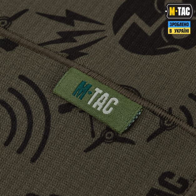 M-Tac шарф-труба микрофлис Drone Pattern Dark Olive