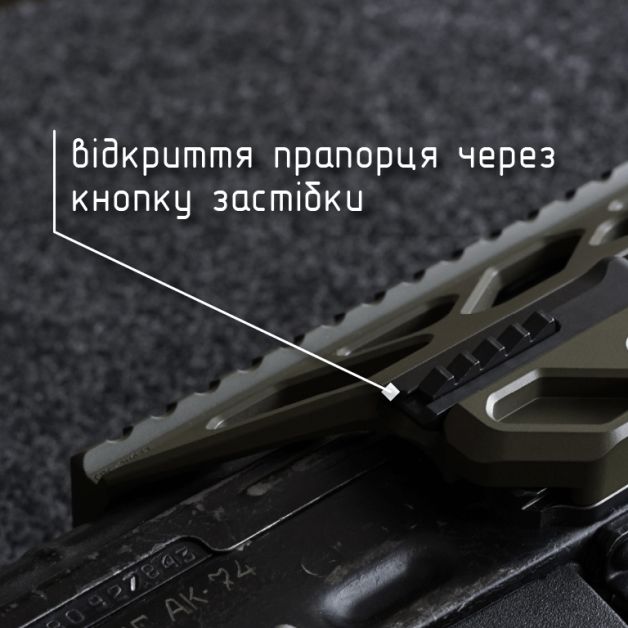Крук RIS боковий кронштейн швидкоз'ємний для АКМ/АК-74 OD-Green (2U073)