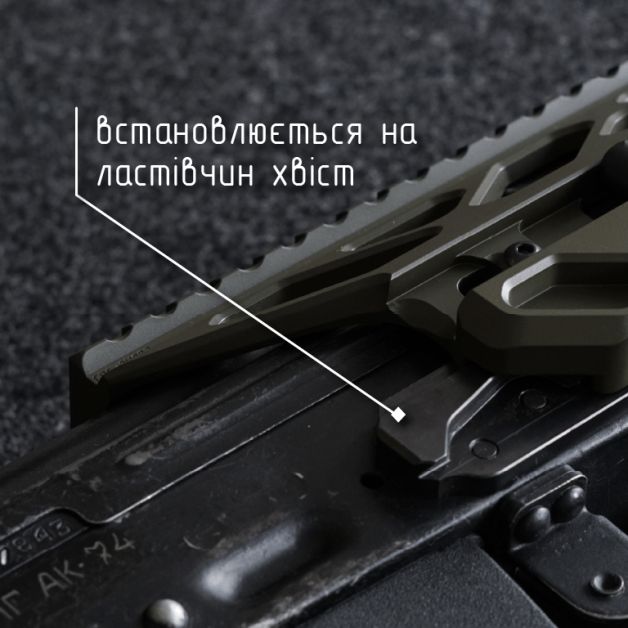 Крук RIS боковий кронштейн швидкоз'ємний для АКМ/АК-74 OD-Green (2U073)
