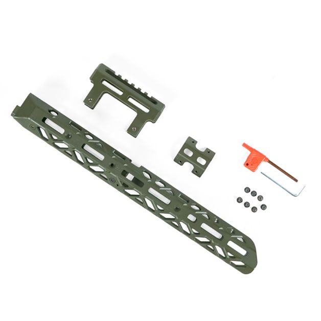 Крук цевье для АК длинное с креплением M-Lok и коротким мостом OD Green (1U004A)