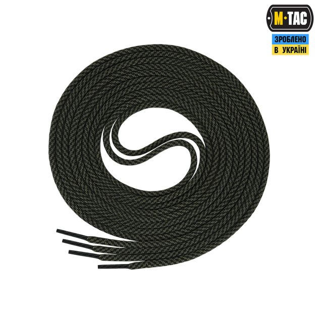 M-Tac шнурки Mil-Spec Nylon Black/Od Green