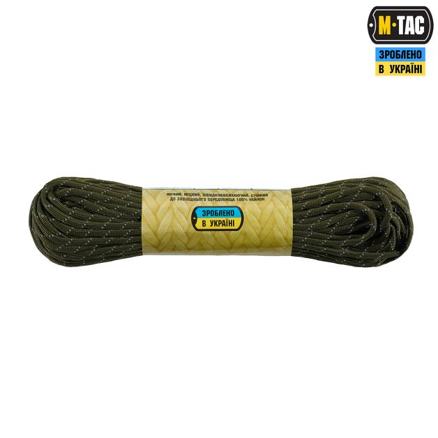 M-Tac паракорд 550 type III 30m OD Green Reflective