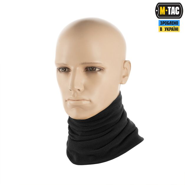 M-Tac шарф-труба длинный микрофлис рип-стоп Black